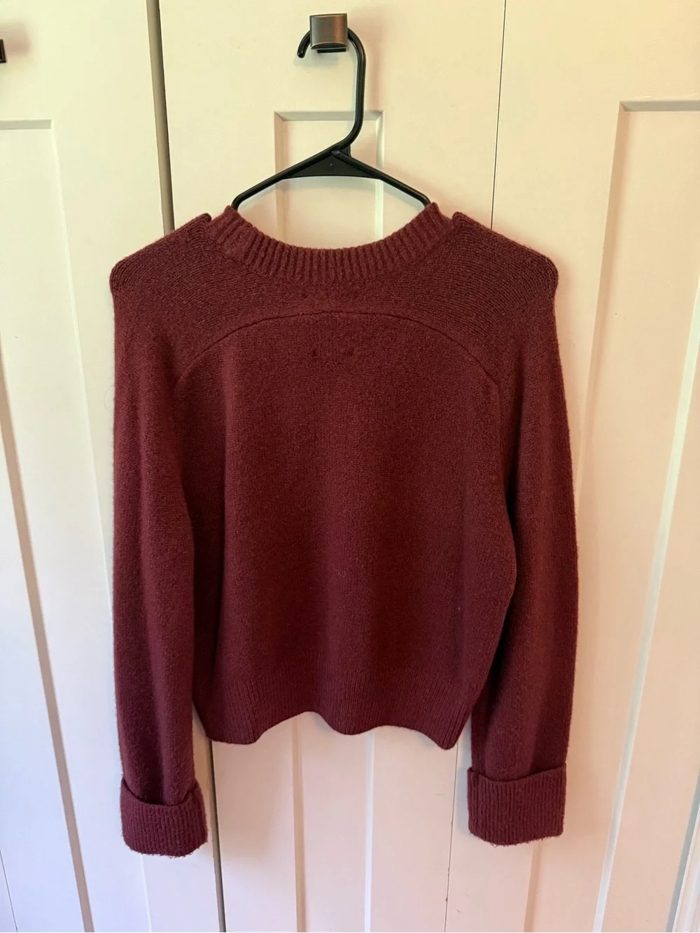 Abercrombie & Fitch Burgundy Madeline Crew Neck Sweater
